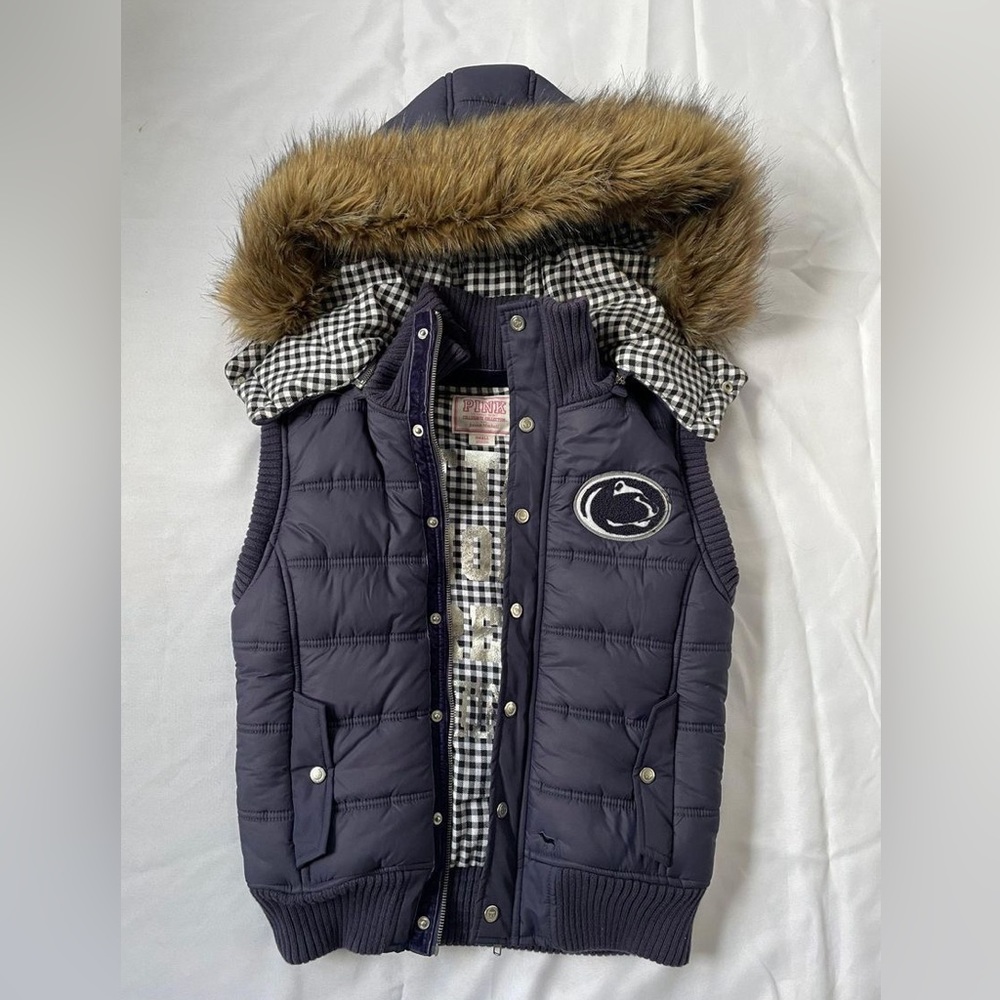 VS/Pink Penn State Puffer Vest